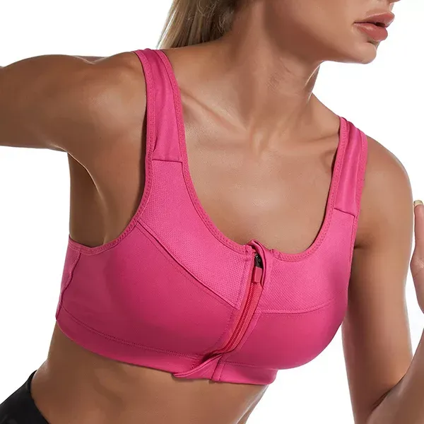 sports bra, front zipper sports bra, front closure sports bra, yoga bra, zipper sports bra, yoga top, sports top