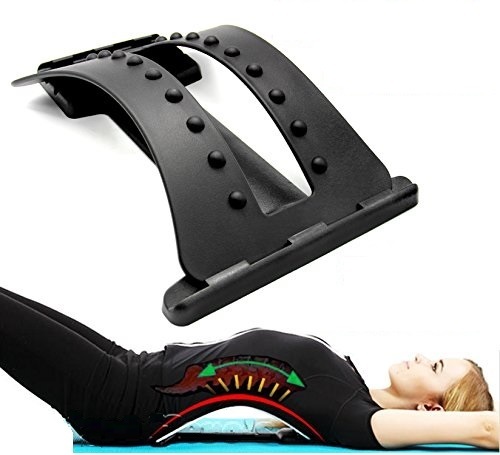 Lumbar Traction Device with Pump,Inflatable Back Stretcher Lower Back Pain Relief Spine Correcting Wrist Massager Cushion 