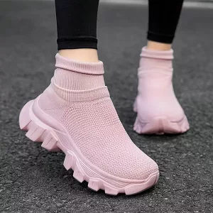 slip on sneakers, casual sneakers, sock sneakers, thick soled sneakers, non slip sneakers, mesh sneakers, breathable sneakers