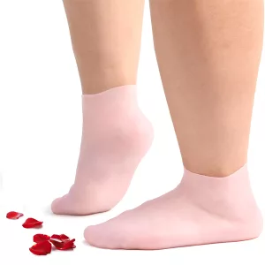 silicone socks, elastic socks, exfoliating socks, moisturizing socks