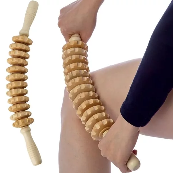 wooden massage roller, anti cellulite massager, wooden massage tool, wooden massage stick, lymphatic drainage roller, cellulite roller, wood therapy tools