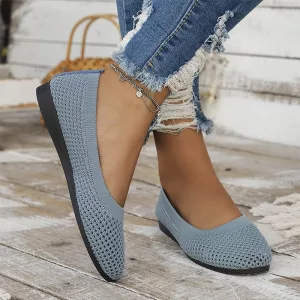 women flats, mesh flats, mesh shoes, breathable shoes, round toe flats