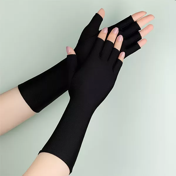 fingerless gloves, long gloves, sun gloves, fingerless long gloves, sun protection gloves, half finger gloves