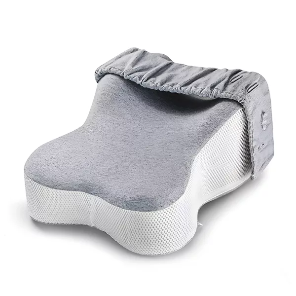 knee pillow, leg pillow, side sleeping knee pillow, orthopedic knee pillow, memory foam knee pillow, knee pillow with strap