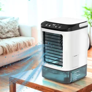 portable air conditioner, air conditioner, cooling fan, air cooler, electric fan, desktop fan