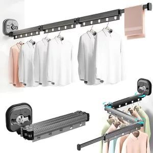 clothes hanger, folding clothes hanger, retractable clothes hanger, wall mount clothes hanger