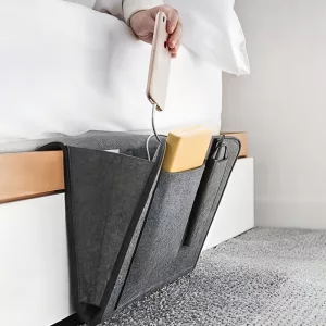 bedside caddy, bedside storage, bedside phone holder, bedside organizer, bedside book holder, bedside hanging storage