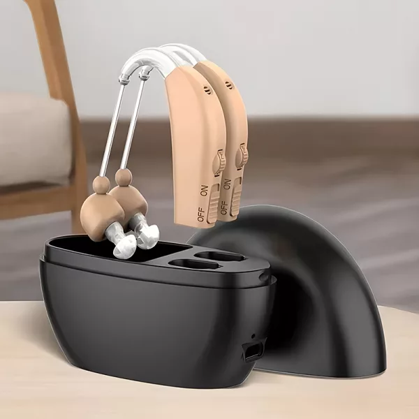 hearing aid, hearing amplifier, rechargeable hearing aid, digital hearing aid, noise reduction hearing aid