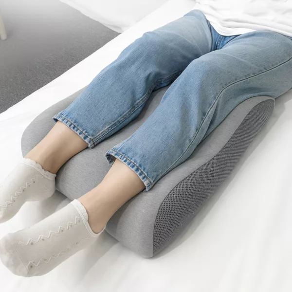 memory foam pillow, memory foam cushion, ergonomic pillow, leg elevation pillow, leg pillow, leg cushion, memory foam leg pillow