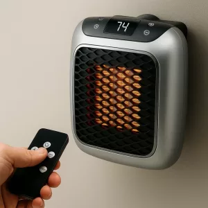Electric Portable Plug-In Room Heater with Remote Control