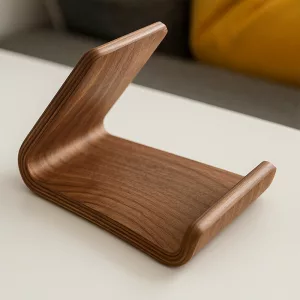 wooden phone stand, wooden phone holder