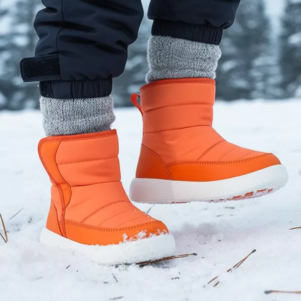 snow boots, winter boots, ankle boots, kids boots, kids winter boots, round toe boots